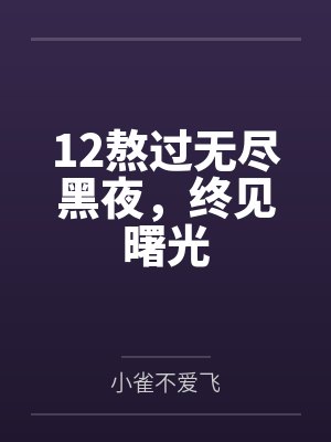 12熬过无尽黑夜,终见曙光 12熬过无尽黑夜,终见曙光